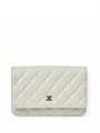 CHANEL сумка Woc кожа икра в клетку молочная золото СК-01254