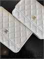 CHANEL сумка Woc кожа икра в клетку молочная золото СК-01254