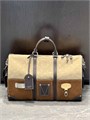 LV дорожная сумка Keepall 50 бежевая замша и кожа ДС-01723
