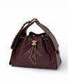 CHANEL сумка Hobo 26 см кожа икра бордовая золото СК-00793