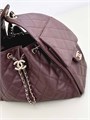 CHANEL сумка Hobo 26 см кожа икра бордовая золото СК-00793