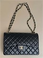 CHANEL сумка 2.55 гладкая кожа в клетку 30 см черная золото СК-9060