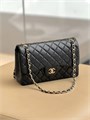 CHANEL сумка 2.55 гладкая кожа в клетку 30 см черная золото СК-9060