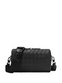 MONTBLANC городской мессенджер BOX маленький из тисненой черной кожи МС-0028