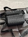 MONTBLANC городской мессенджер BOX маленький из тисненой черной кожи МС-0028