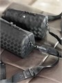 MONTBLANC городской мессенджер BOX маленький из тисненой черной кожи МС-0028