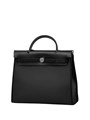 HERMES Herbag сумка 31 см черная резина черная кожа серебро СК-01235