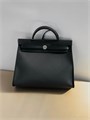 HERMES Herbag сумка 31 см черная резина черная кожа серебро СК-01235