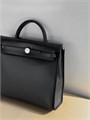HERMES Herbag сумка 31 см черная резина черная кожа серебро СК-01235