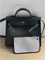 HERMES Herbag сумка 31 см черная резина черная кожа серебро СК-01235