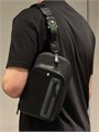 MONTBLANC слинг из телячьей кожи с фирменным тиснением и дополнительным карманом на замке СЛ-2426