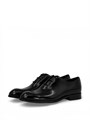 SANTONI туфли гладкая черная кожа на шнурках ОК-01076