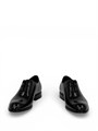 SANTONI туфли гладкая черная кожа на шнурках ОК-01076