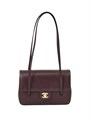 CHANEL сумка конверт средняя кожа икра бордовая золото СК-01651