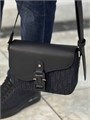 DIOR мессенджер текстиль клапан кожа синий МС-00992