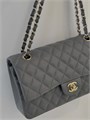 CHANEL сумка 25 см кожа икра серая золото СК-00946