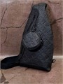 LV слинг Duo из черной тисненной кожи монограмма СЛ-0844