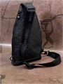 LV слинг Duo из черной тисненной кожи монограмма СЛ-0844