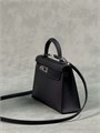 HERMES сумка mini Kelly 19 см кожа Эпсом черная серебро СК-01041