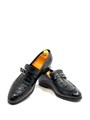 HERMES лоферы крокодил черные ОК-0021