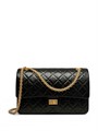 CHANEL сумка 2.55 винтажная кожа в клетку 28 см черная золото СК-9061