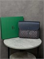 Goyard мессенджер Coursier Messenger с клапаном канва монограмма синий МС-00001