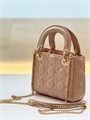 DIOR LADY сумка розовая 17 см золото СК-00784