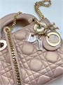 DIOR LADY сумка розовая 17 см золото СК-00784