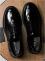 PRADA туфли черная гладкая кожа на шнурках ОК-00108