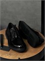 PRADA туфли черная гладкая кожа на шнурках ОК-00108