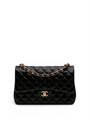 CHANEL сумка 2.55 гладкая кожа в клетку 25 см черная золото СК-9799
