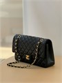 CHANEL сумка 2.55 гладкая кожа в клетку 25 см черная золото СК-9799