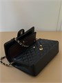 CHANEL сумка 2.55 гладкая кожа в клетку 25 см черная золото СК-9799