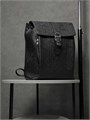DIOR рюкзак черная кожа того с фирменным тиснением бренда РК-0280
