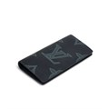 LV купюрница черная того с крупным тисненным узором монограммы КП-1505