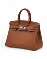 HERMES Birkin 30 см сумка кэмел кожа барения СК-00399