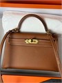 HERMES сумка Mini Kelly кожа Эпсом 19 см кэмел золото СК-9488