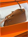 HERMES сумка Mini Kelly кожа Эпсом 19 см кэмел золото СК-9488