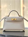 HERMES сумка mini Kelly 19 см кожа Эпсом молочная золото СК-01355