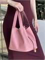 HERMES Picotin сумка 22 см гладкая розовая кожа золото СК-00513
