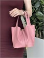 HERMES Picotin сумка 22 см гладкая розовая кожа золото СК-00513