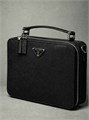 PRADA мессенджер черный кожа эпсом ручка сверху МС-0529