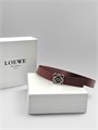 LOEWE ремень двусторонний 25 мм черно-бордовый сьемная пряжка серебро РМ-01552