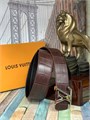 LV ремень крокодил джинсовый съемная пряжка темно-бордовый РМ-1071