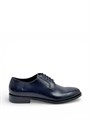SANTONI туфли гладкая темно-синяя кожа на шнурках ОК-01225