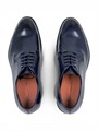 SANTONI туфли гладкая темно-синяя кожа на шнурках ОК-01225