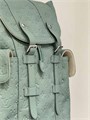 LV рюкзак Christopher зеленая кожа того с тиснением монограммы маленький РК-1392