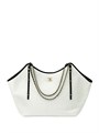 CHANEL сумка Cabas из рафии белая золото СК-01659