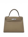 HERMES Kelly 28 см сумка этуп серебро СК-00508