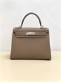 HERMES Kelly 28 см сумка этуп серебро СК-00508